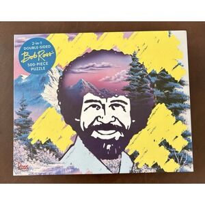 Jigsaw Puzzle Bob Ross Artist 2 in 1 Double Sided 500 Piece NEW IN BOX Sealed